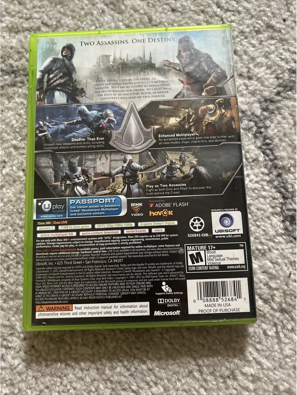 *Lot Of 3* Assassins Creed 3/Rouge/Revelations Xbox 360
